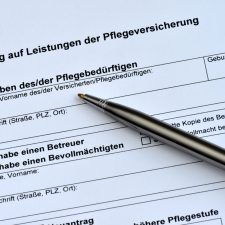 Formular zum Antrag auf Leistungen bei der Pflegeversicherung