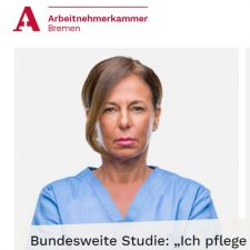 Aussschnitt Website Arbeitnehmerkammer Krankenschwester