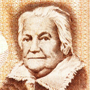 Clara Zetkin, Porträt auf der DDR 10 Mark 1971 Banknote